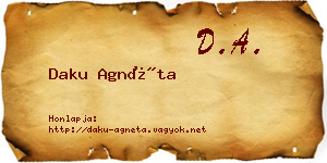 Daku Agnéta névjegykártya